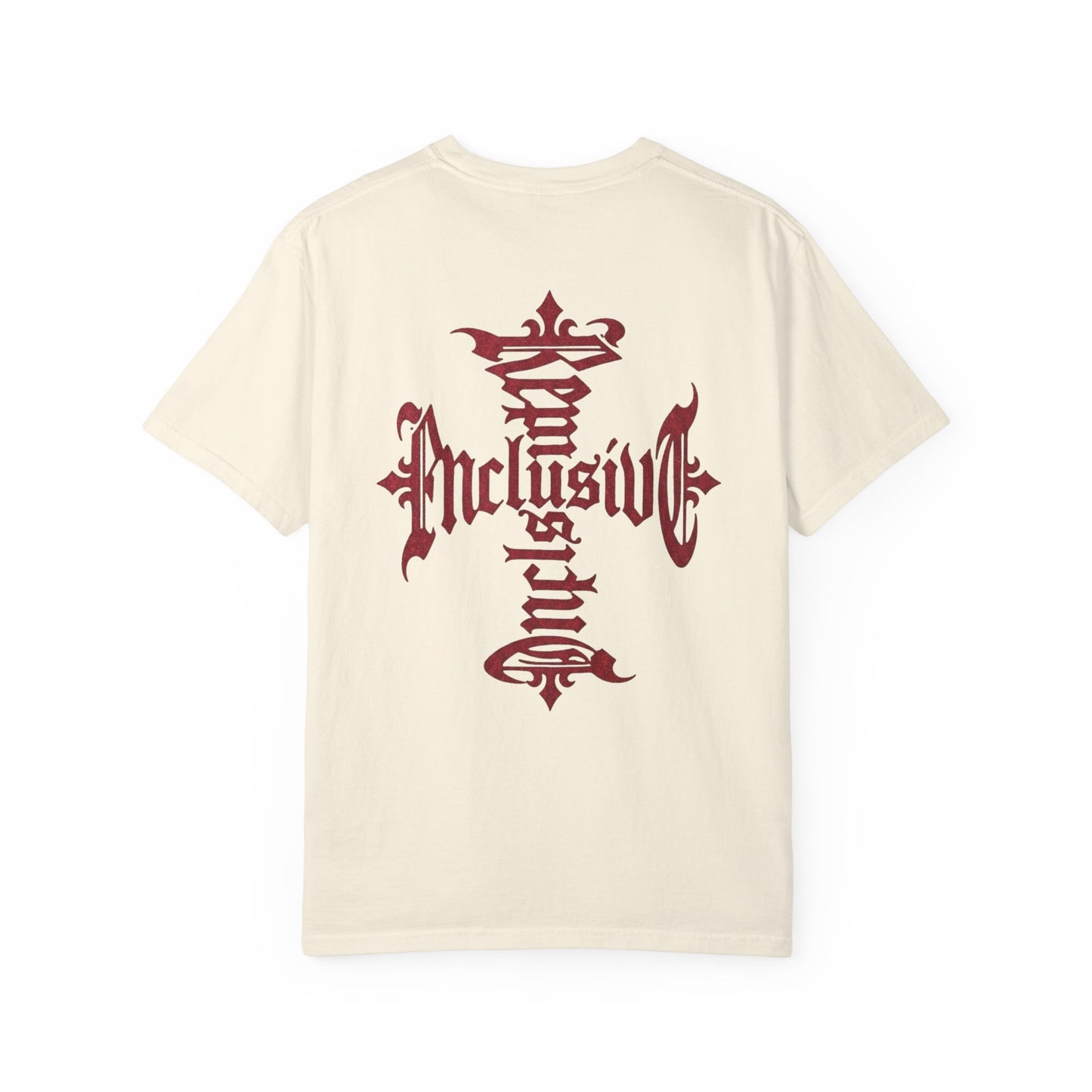 T-Shirt — Gothic Cross "Inclusive" Graphic