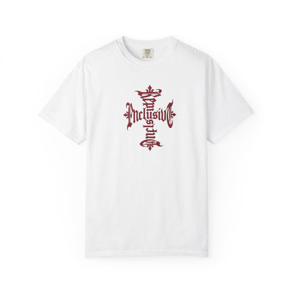 T-Shirt — Gothic Cross "Inclusive" Graphic