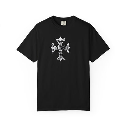 T-Shirt — Gothic Cross "Inclusive" Graphic