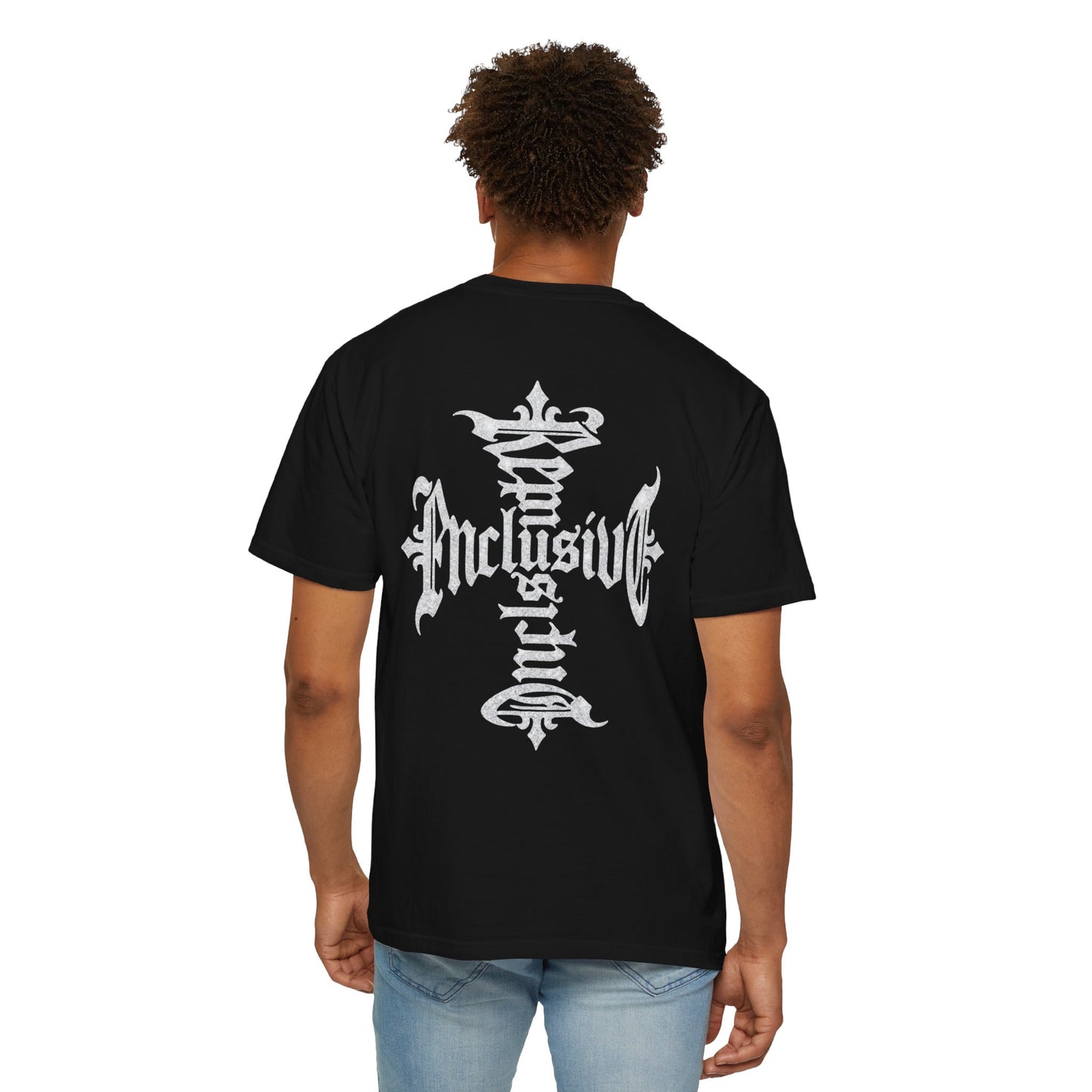 T-Shirt — Gothic Cross "Inclusive" Graphic