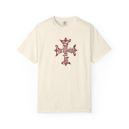 T-Shirt — Gothic Cross "Inclusive" Graphic