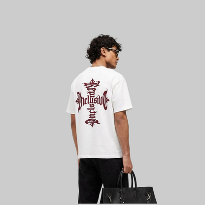 T-Shirt — Gothic Cross "Inclusive" Graphic
